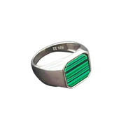 Malachite signet ring - Nuar Jewelry
