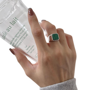 Malachite signet ring - Nuar Jewelry