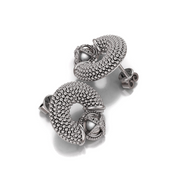 silver dots earrings