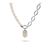 Swan baroque pearl necklace