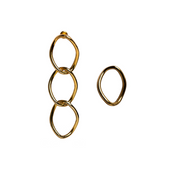 Gold chain earrings - Nuar Jewelry