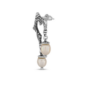 Acorn mono earring pearl