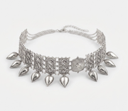 sterling silver ethnic style chocker solar