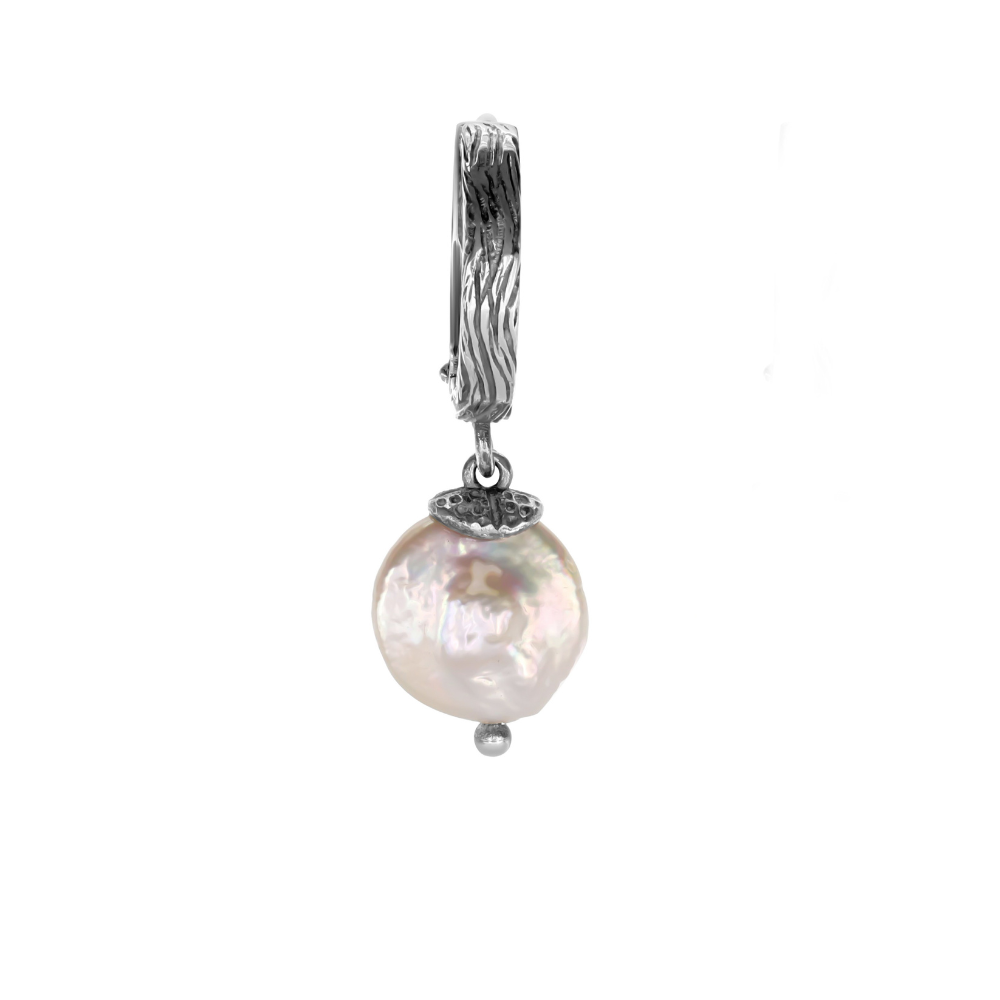 Mono Earring with Baroque Pearl Drop