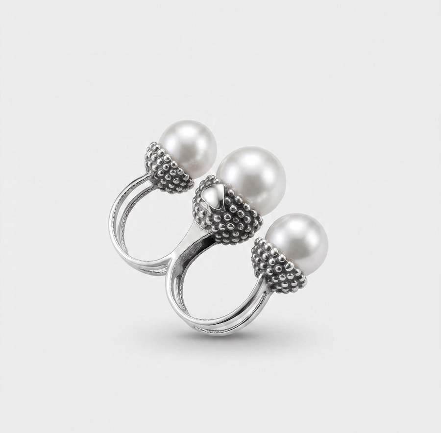 Pike ring with pearls