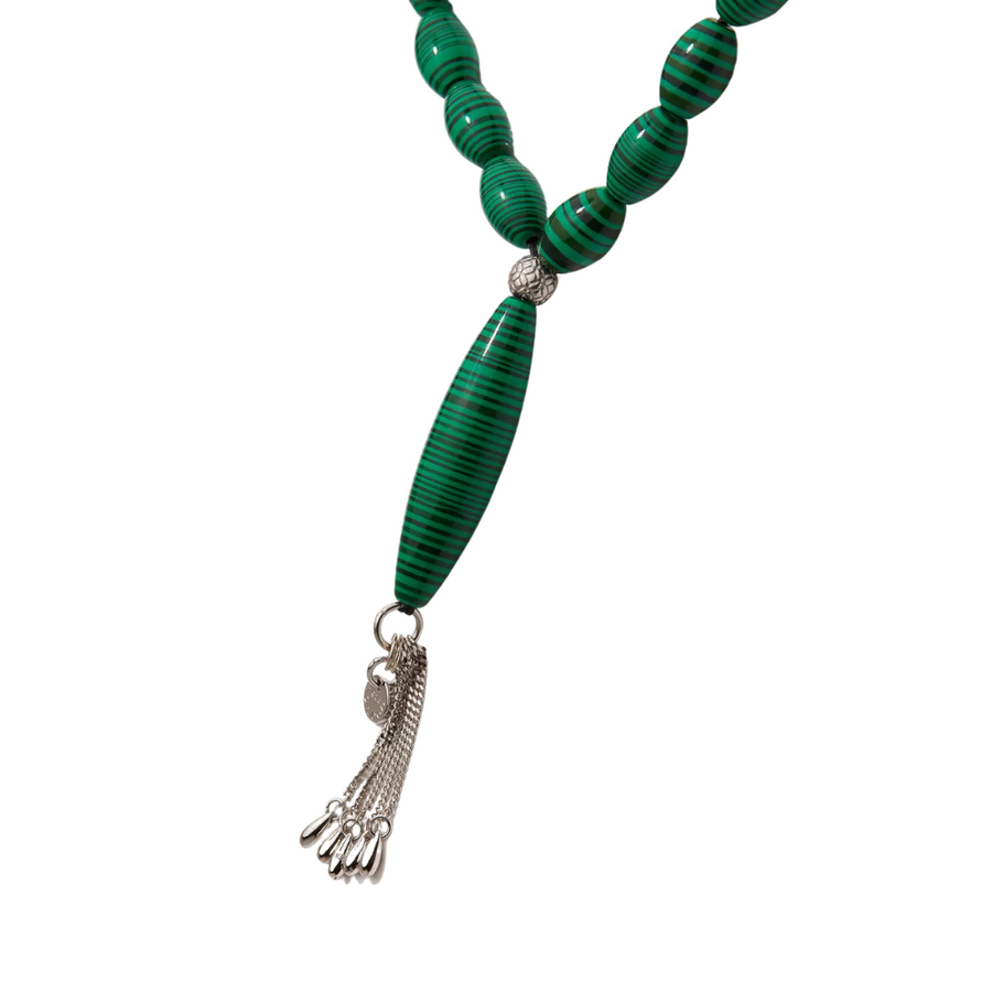 Tateossian malachite worry beads2