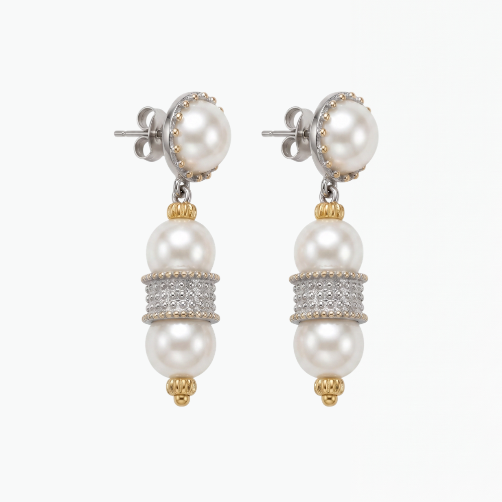infini earrings with pearls