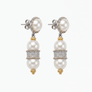 infini earrings with pearls