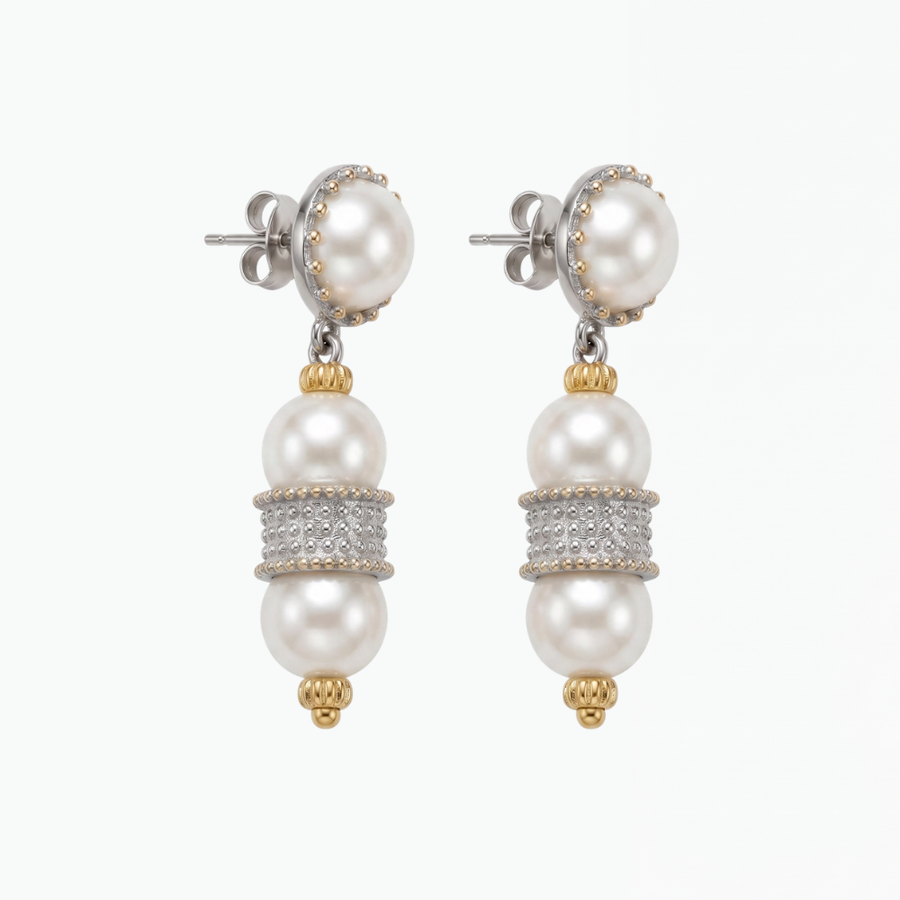 infini earrings with pearls