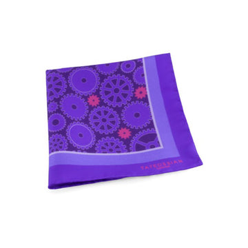 Gear Designer Pocket Square in Purple