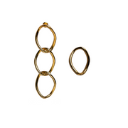 Gold chain earrings