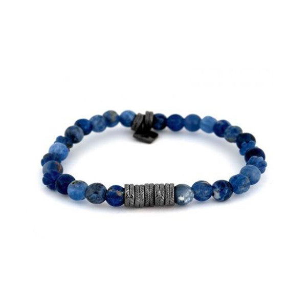 Gun Tyres Bracelet in Sodalite - Nuar Jewelry