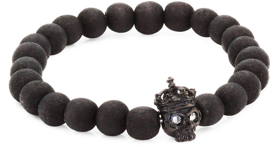 Personalized bracelet Wood & Stone - Beads - Grey Jasper - Plantwear
